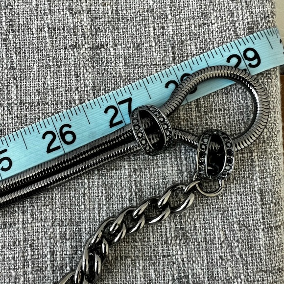 St. John Collection Swarovski Crystal Leaf Chain Belt - Picture 9 of 16